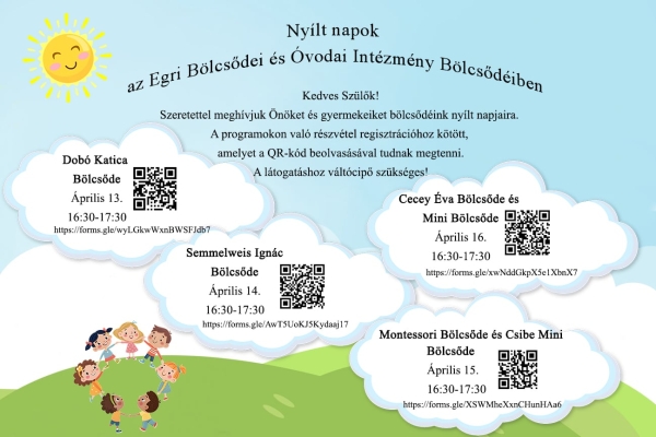 Nyílt napok az Egri Bölcsődei és Óvodai Intézmény Bölcsődéiben